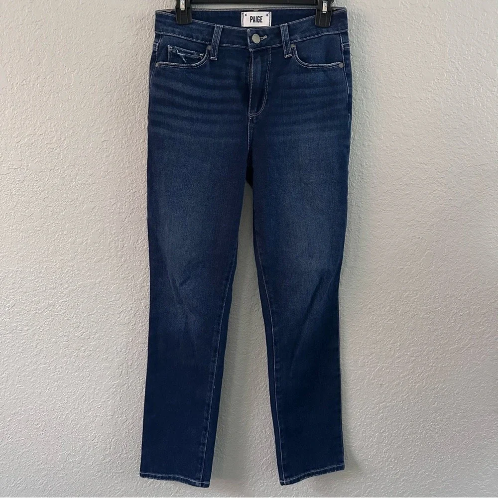 PAIGE Hoxton Slim Jeans‎ Dori Distressed Dark Wash Women's Size 26